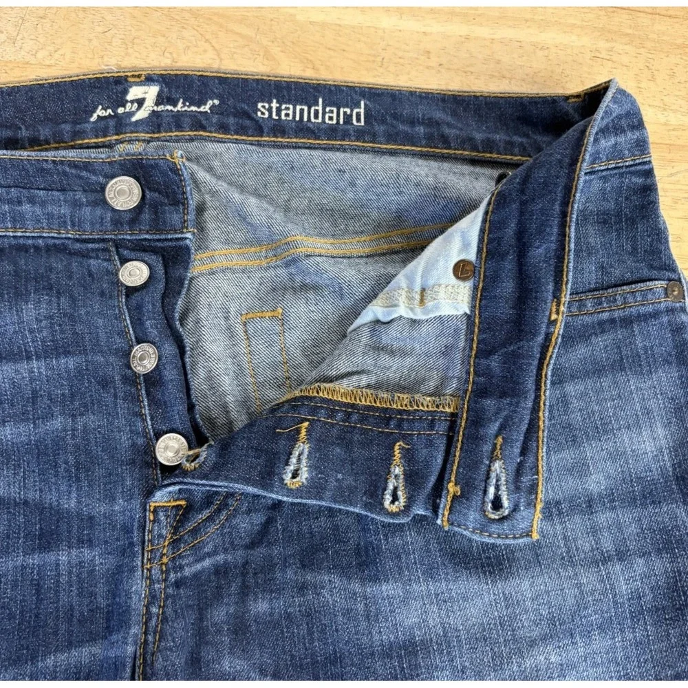 Mens Seven 7 For All Mankind Jeans Pants Standard Size 34x28 Button Fly 7FAM